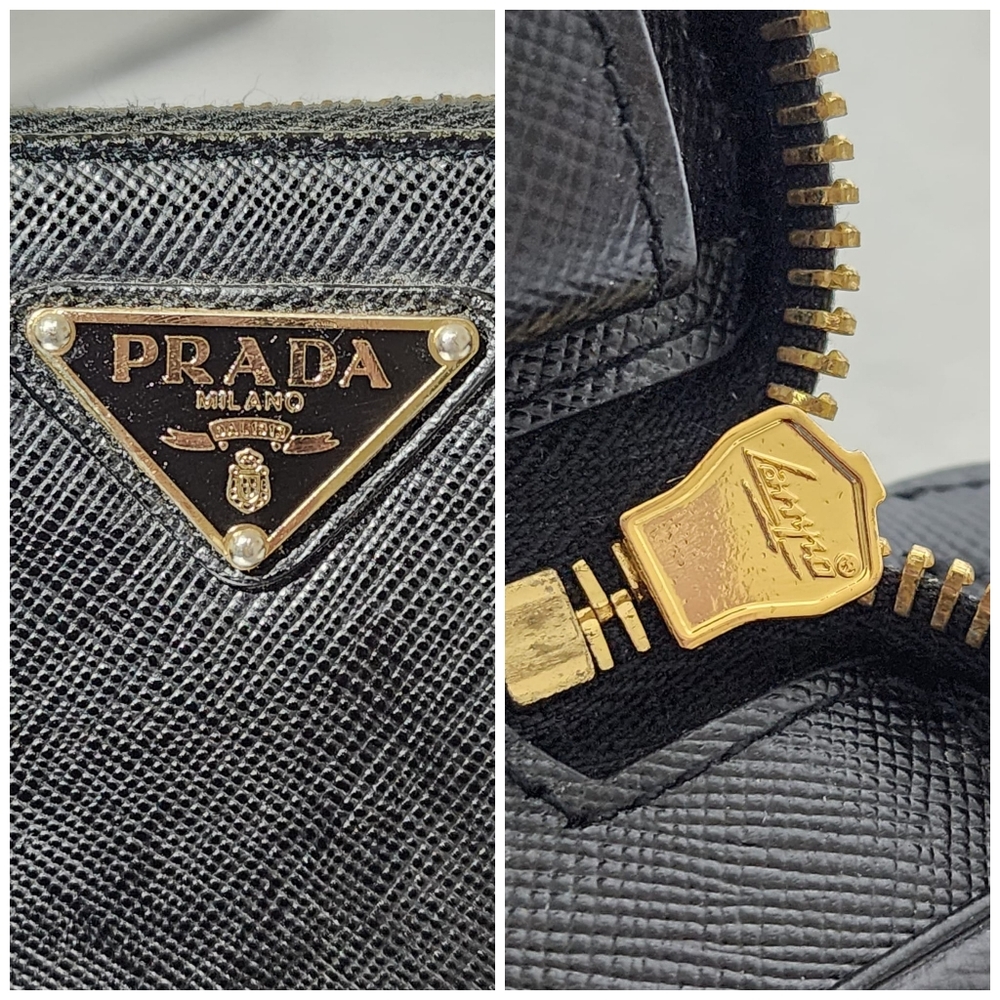 Prada Saffiano Leather Zippy Long Continental Wallet Black - Picture 7 of 13